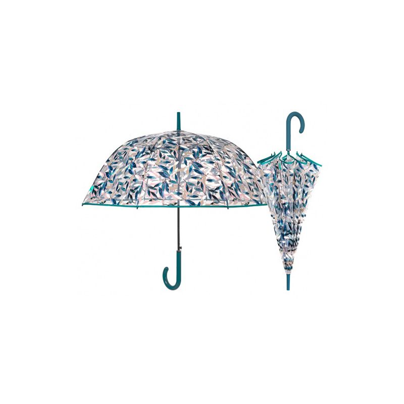 Parapluie cloche transparent feuillage
