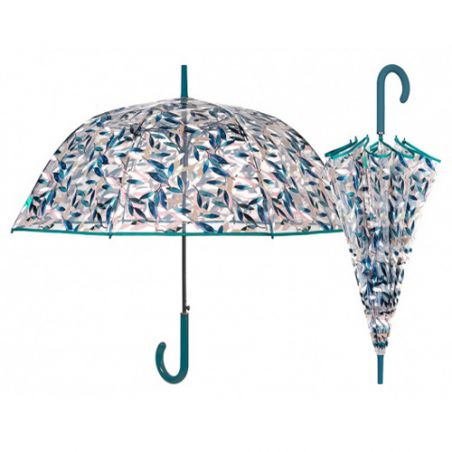 Parapluie cloche transparent feuillage