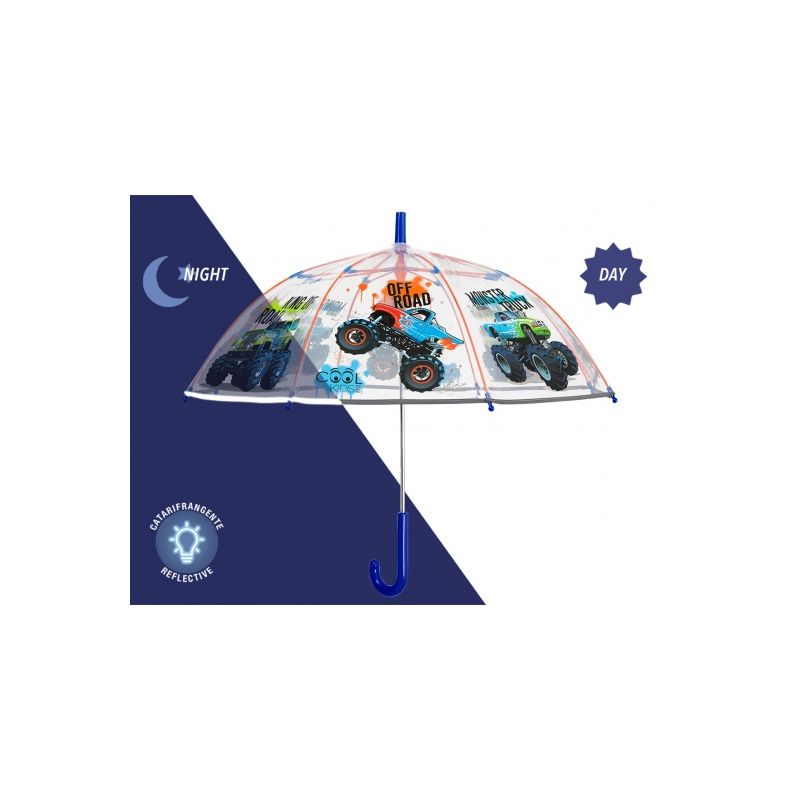 Parapluie transparent monster truck petit garçon