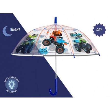 Parapluie transparent monster truck petit garçon
