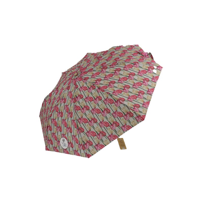 parapluie pliable écologique motif tulipes ouverture automatique