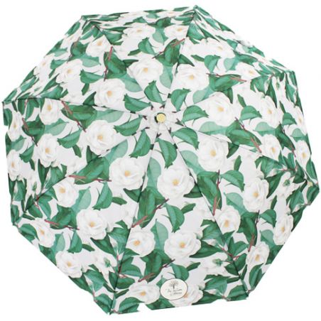 parapluie pliant écologique motif camélias ouverture automatique