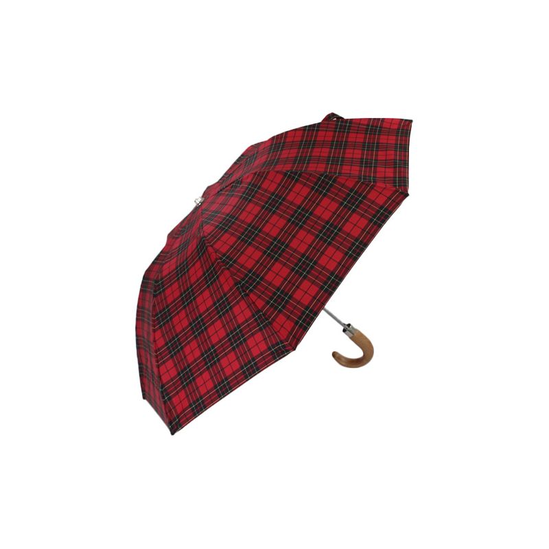 Parapluie pliant écossais rouge fabrication française