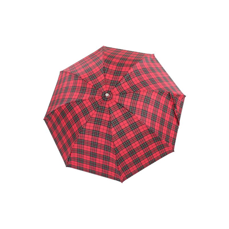 Parapluie pliant écossais rouge fabrication française