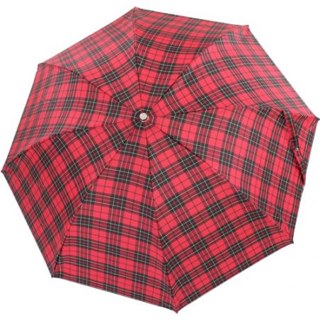 Parapluie pliant écossais rouge fabrication française