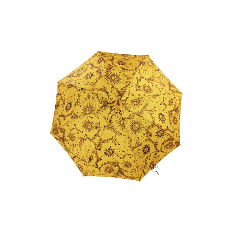 Parapluie canne français motif solaire pour femme