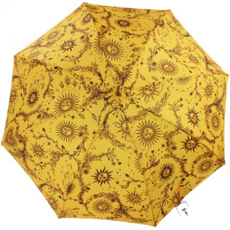 Parapluie canne français motif solaire pour femme