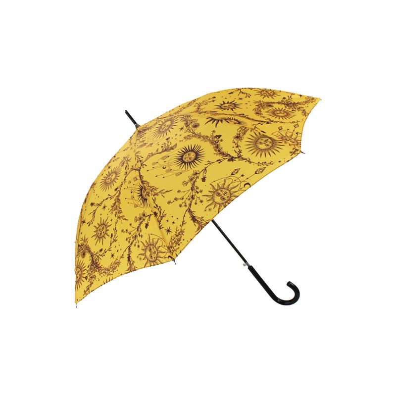 Parapluie canne français motif solaire pour femme