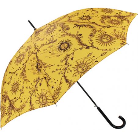 Parapluie canne français motif solaire pour femme