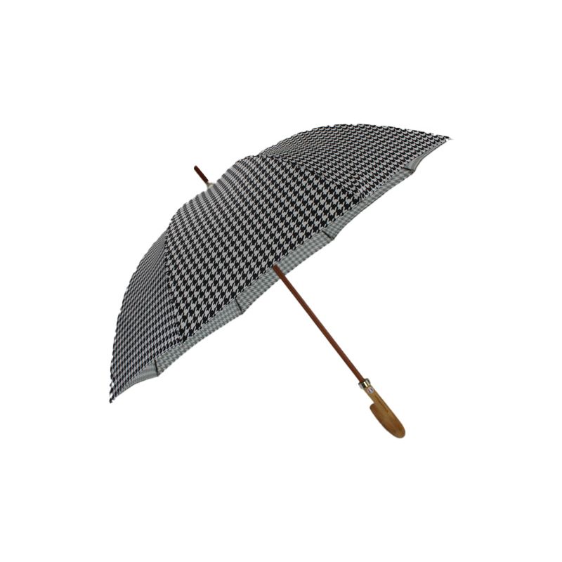 Parapluie canne pied de poule fabrication française