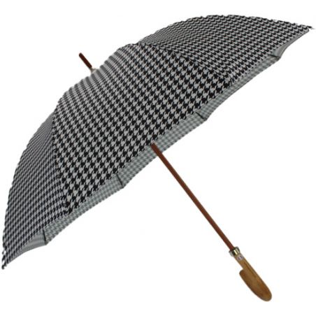 Parapluie canne pied de poule fabrication française
