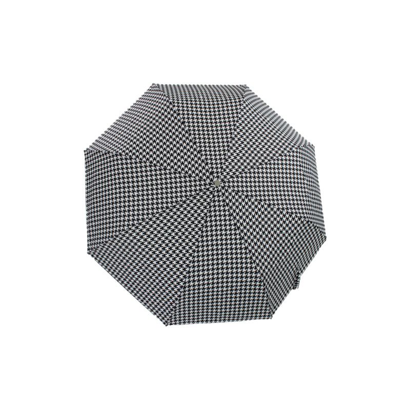 Parapluie pliant motif pied de poule fabrication française