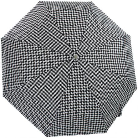 Parapluie pliant motif pied de poule fabrication française