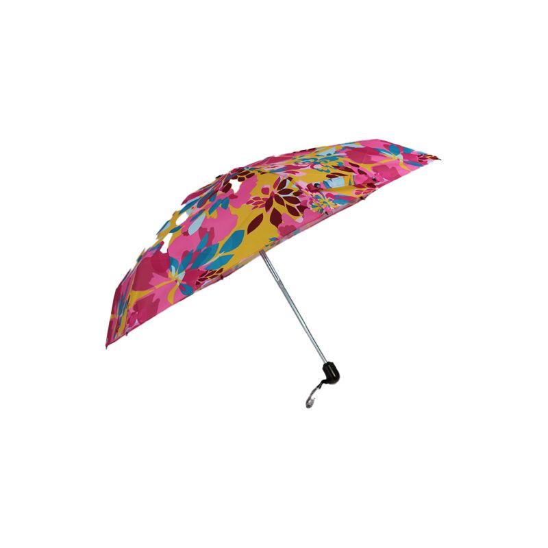 Petit parapluie pliant fleuri rose Guy de Jean