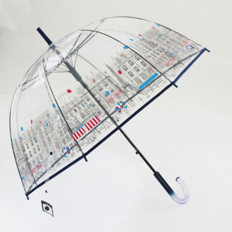 Parapluie transparent cloche paris en fête