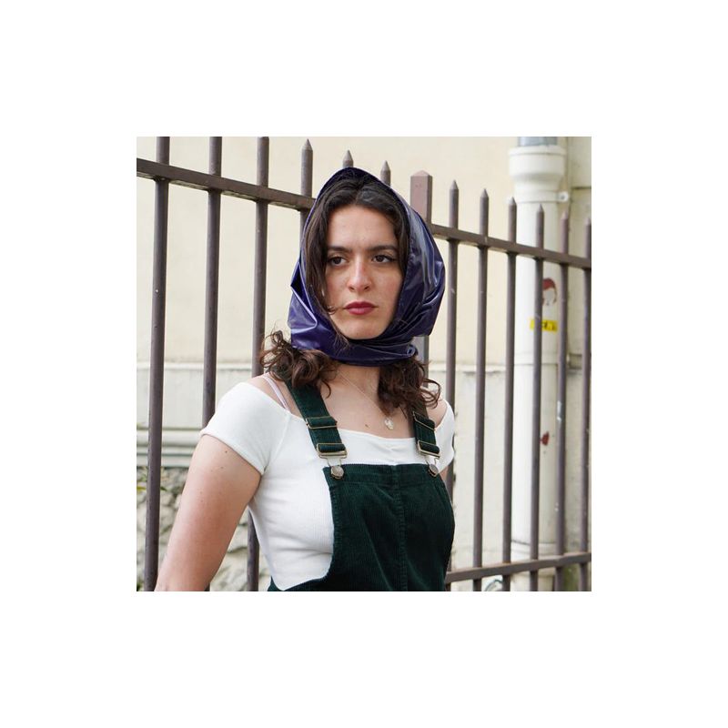 Capuche de pluie bleu marine