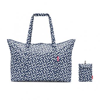 sac shopping pliable bleu marine monogramme