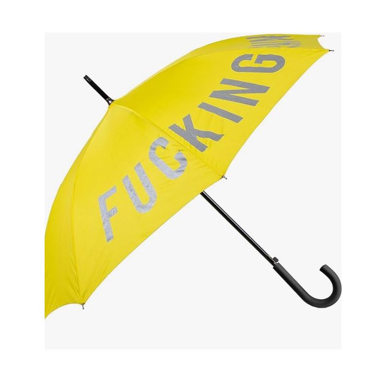 Grand parapluie fantaisie jaune fucking rain