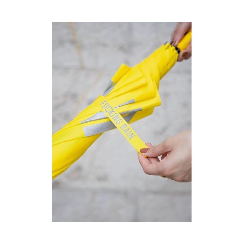 Grand parapluie fantaisie jaune fucking rain