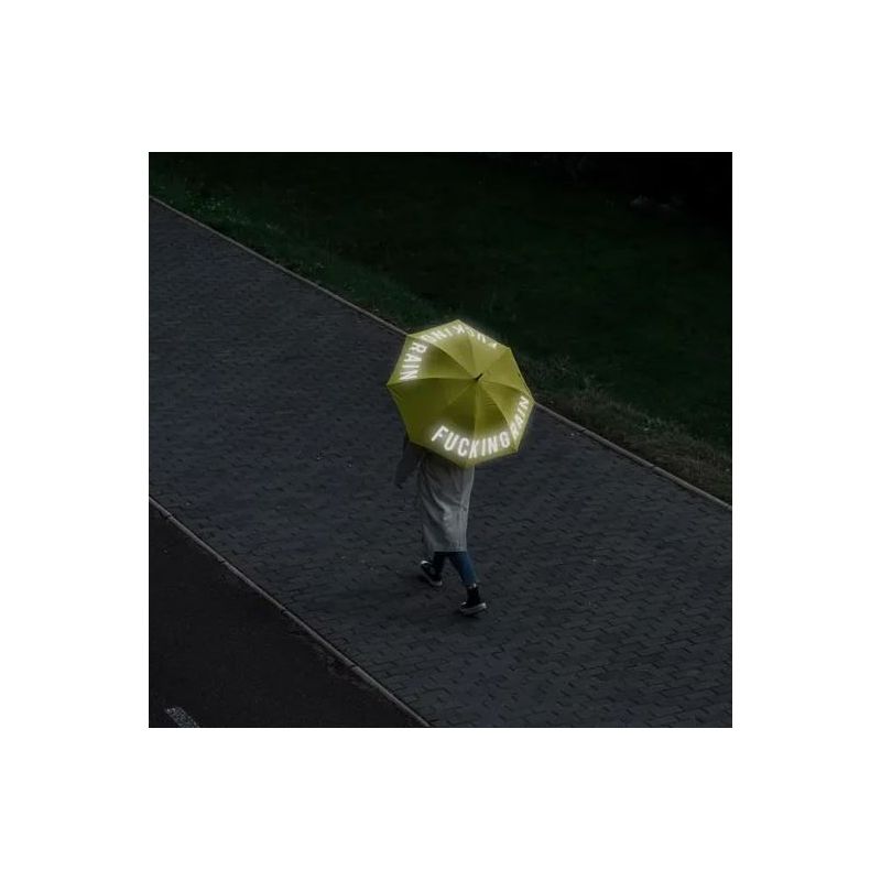 Grand parapluie fantaisie jaune fucking rain