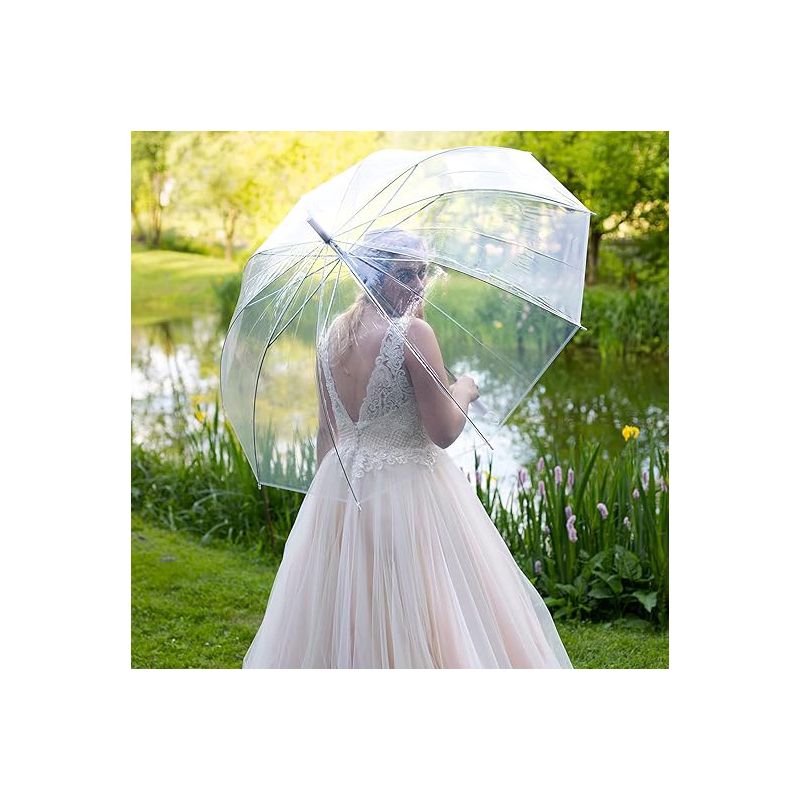 Parapluie cloche golf transparent blanc
