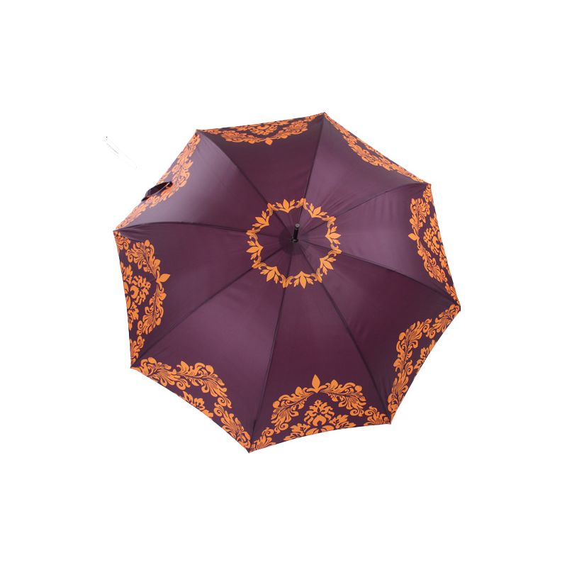 Parapluie femme haut de gamme volutes oranges