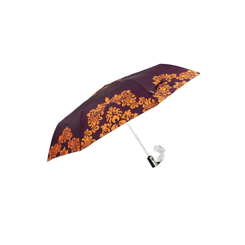 Parapluie pliant haut de gamme volutes oranges