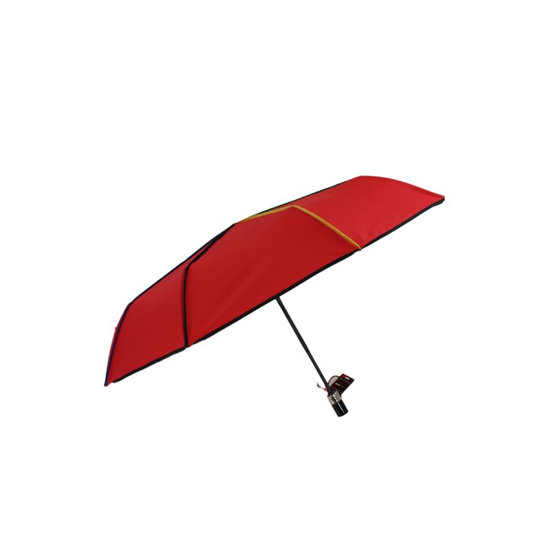 Parapluie pliant rouge baleines gansées multicolores