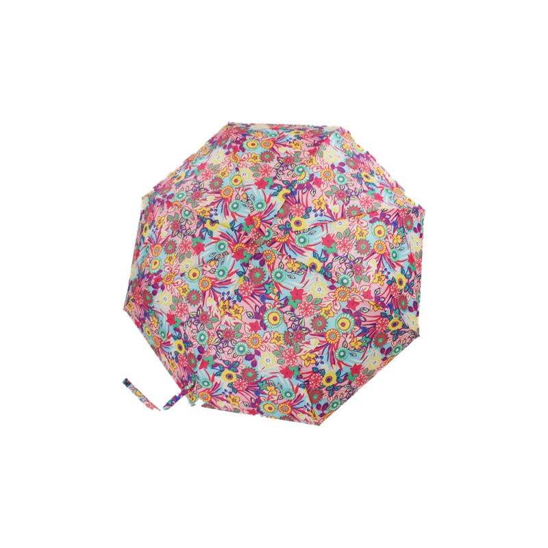 Parapluie pliant rose floral fabrication française