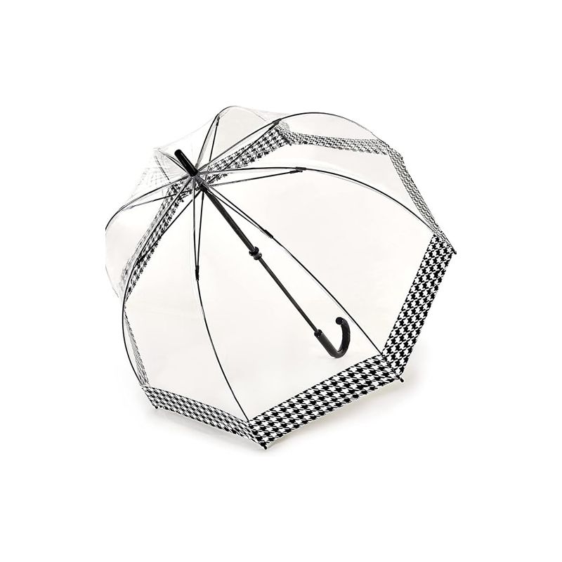 Parapluie cloche transparent anglais pied de poule