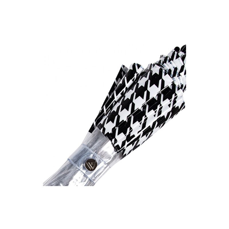 Parapluie cloche transparent anglais pied de poule