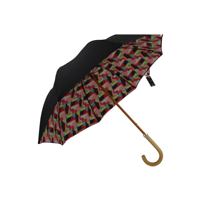 Parapluie canne double toile vintage fabrication française