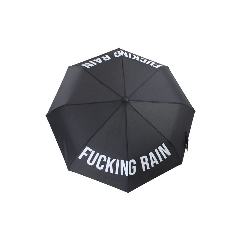 Parapluie pliant fantaisie noir fucking rain