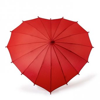 Parapluie enfant en forme de cœur rouge