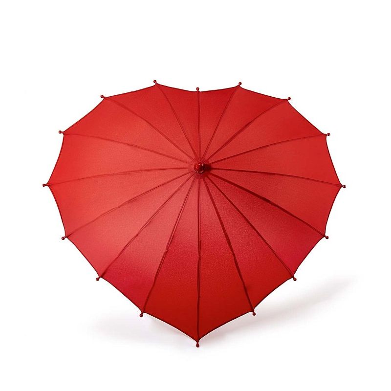 Parapluie enfant en forme de cœur rouge