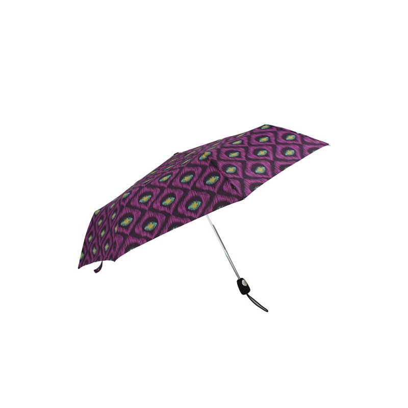 Parapluie Automatique Pliant Avec Motif Vitrail - Protection UV, Anti-vent, Pour Femmes Et Sorties