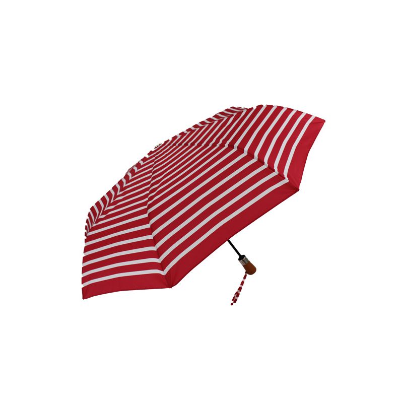 Parapluie pliant marinière rouge fabrication française