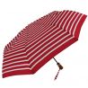 Parapluie pliant marinière rouge fabrication française