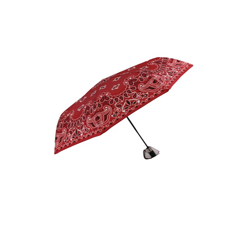 Parapluie pliant femme bandana rouge made in france