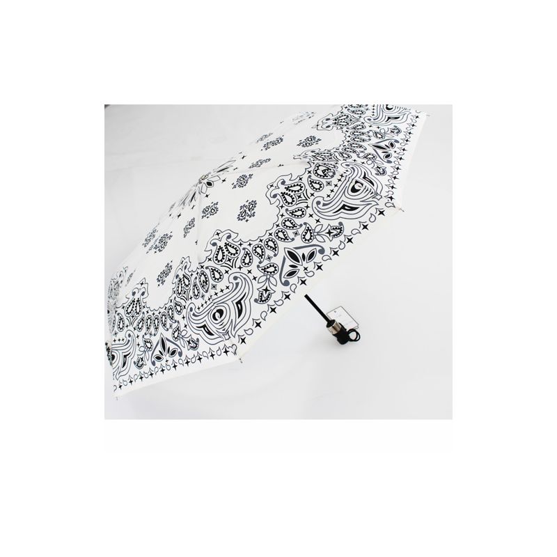 Parapluie pliant bandana noir et blanc made in france