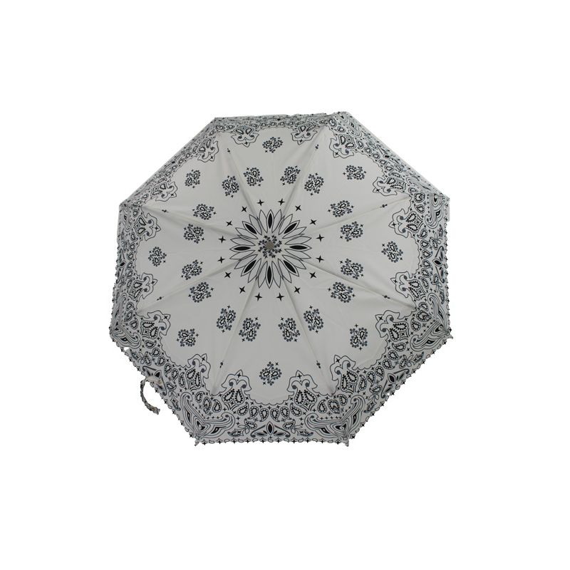 Parapluie pliant bandana noir et blanc made in france