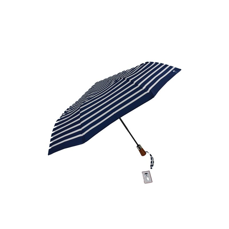 Parapluie pliant marinière bleu fabrication française