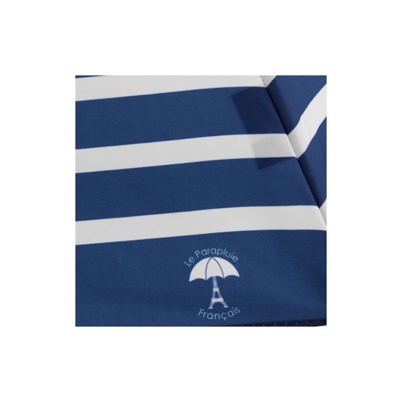 Parapluie pliant marinière bleu fabrication française