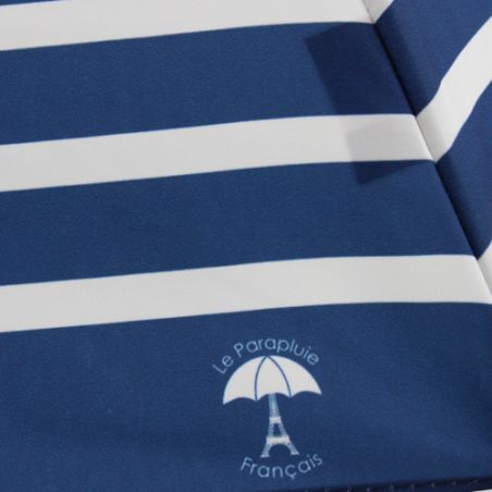 Parapluie pliant marinière bleu fabrication française
