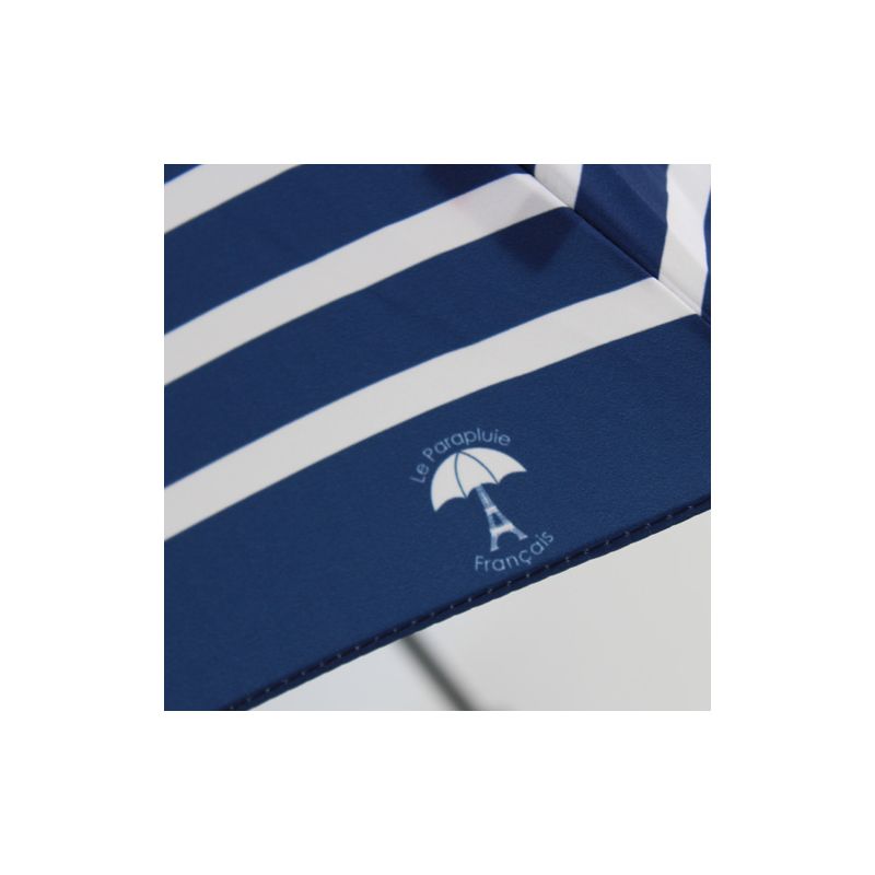 Parapluie canne marinière bleu fabrication française