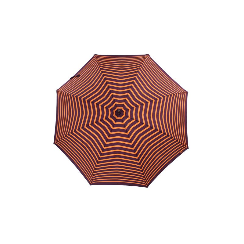 Parapluie canne marinière violet et orange fabrication française