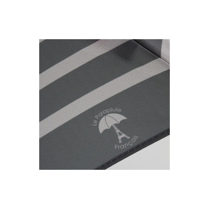 Parapluie canne marinière gris fabrication française
