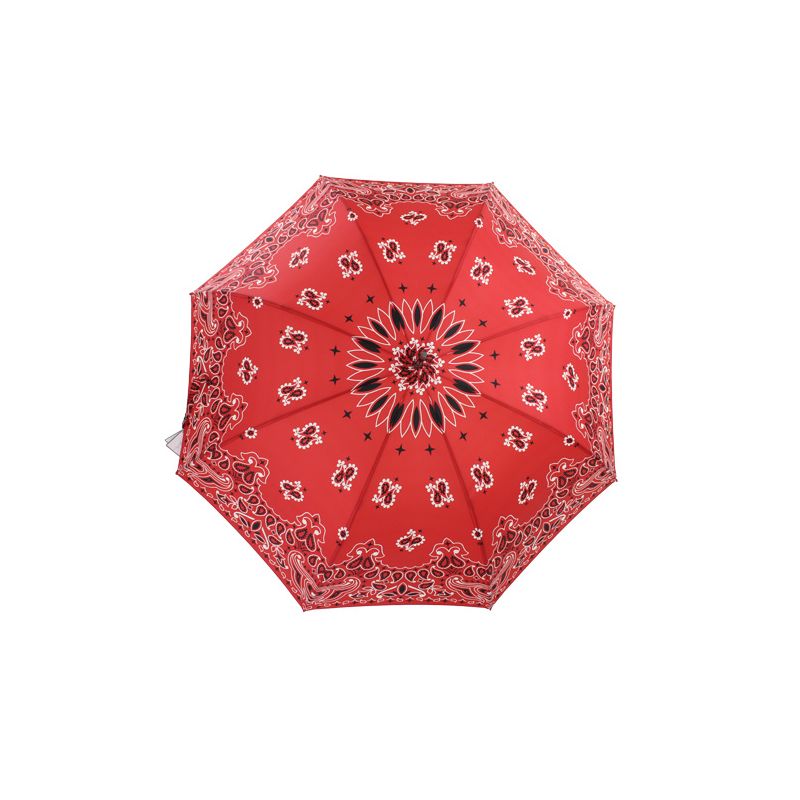 Parapluie canne femme bandana rouge made in france