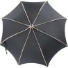 Parapluie noir à liseret beige forme pagode