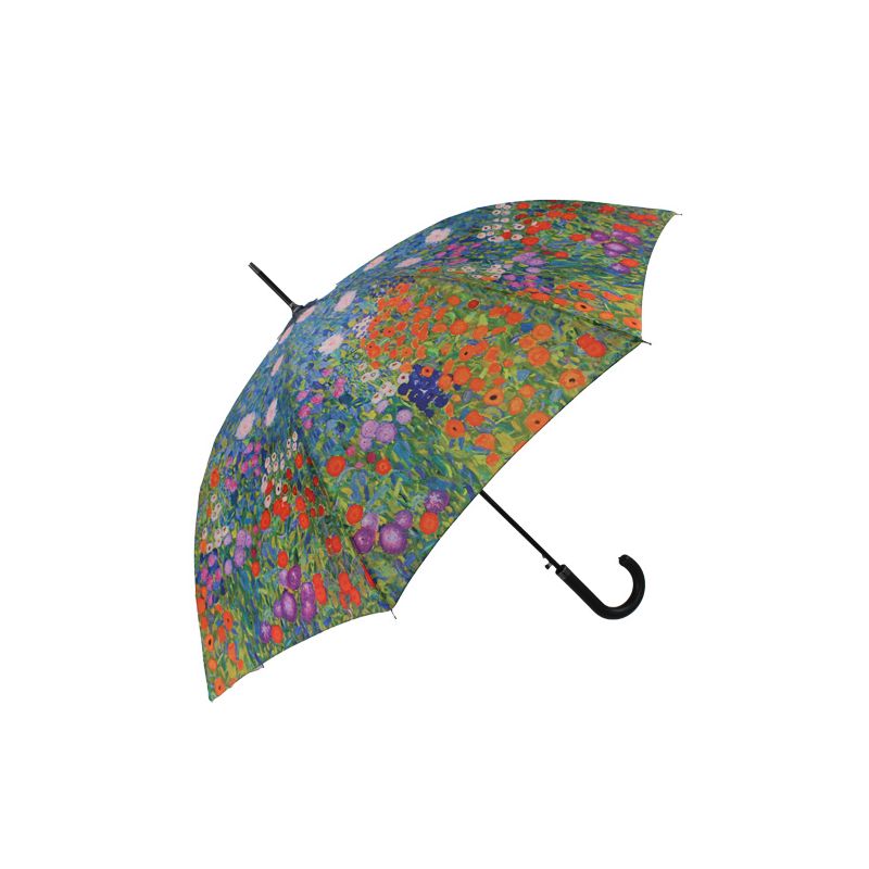 Parapluie canne motif impressionniste